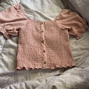 Blush pink crop top